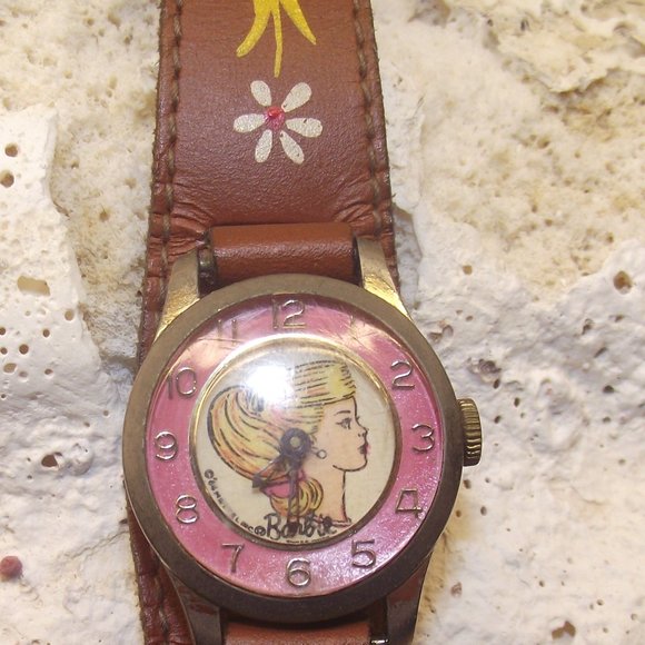 1960s Barbie watch with leather band main image 4